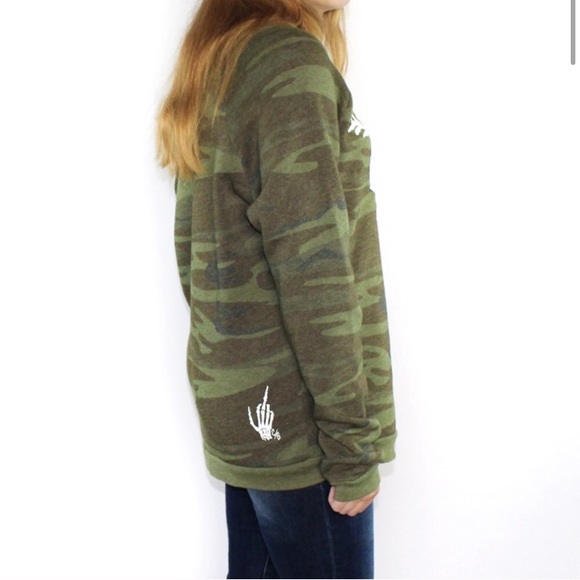 Creep Street See You in Hell Camo Sweatshirt - Size Small - Picture 4 of 15